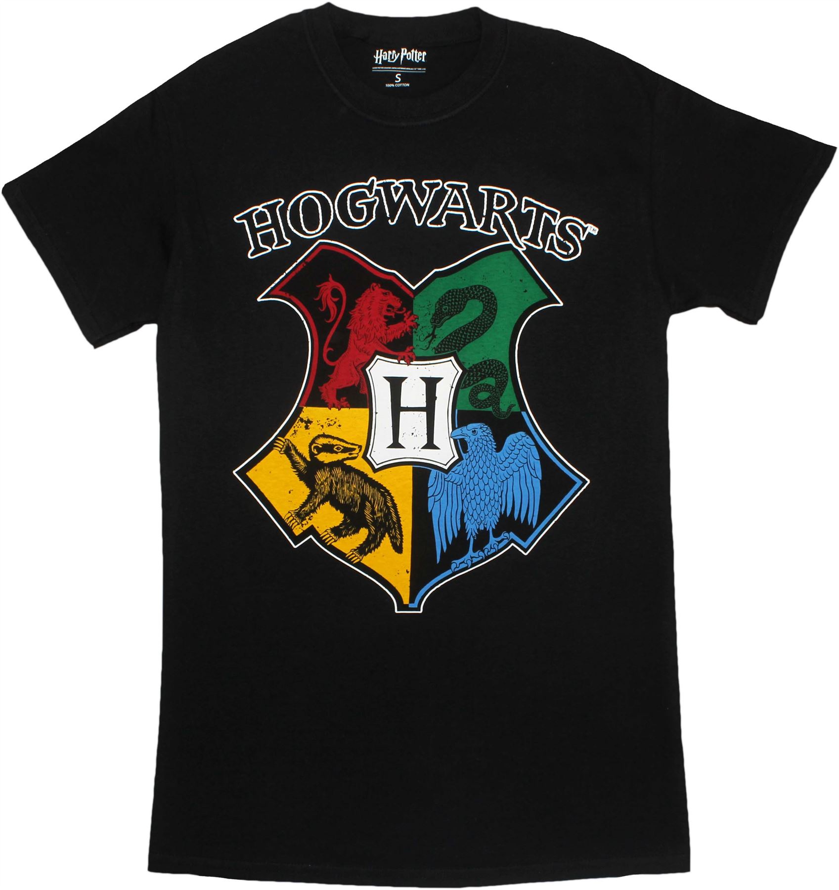 Harry Potter Mens Hogwarts Shirt Sleeve T Shirt | eBay