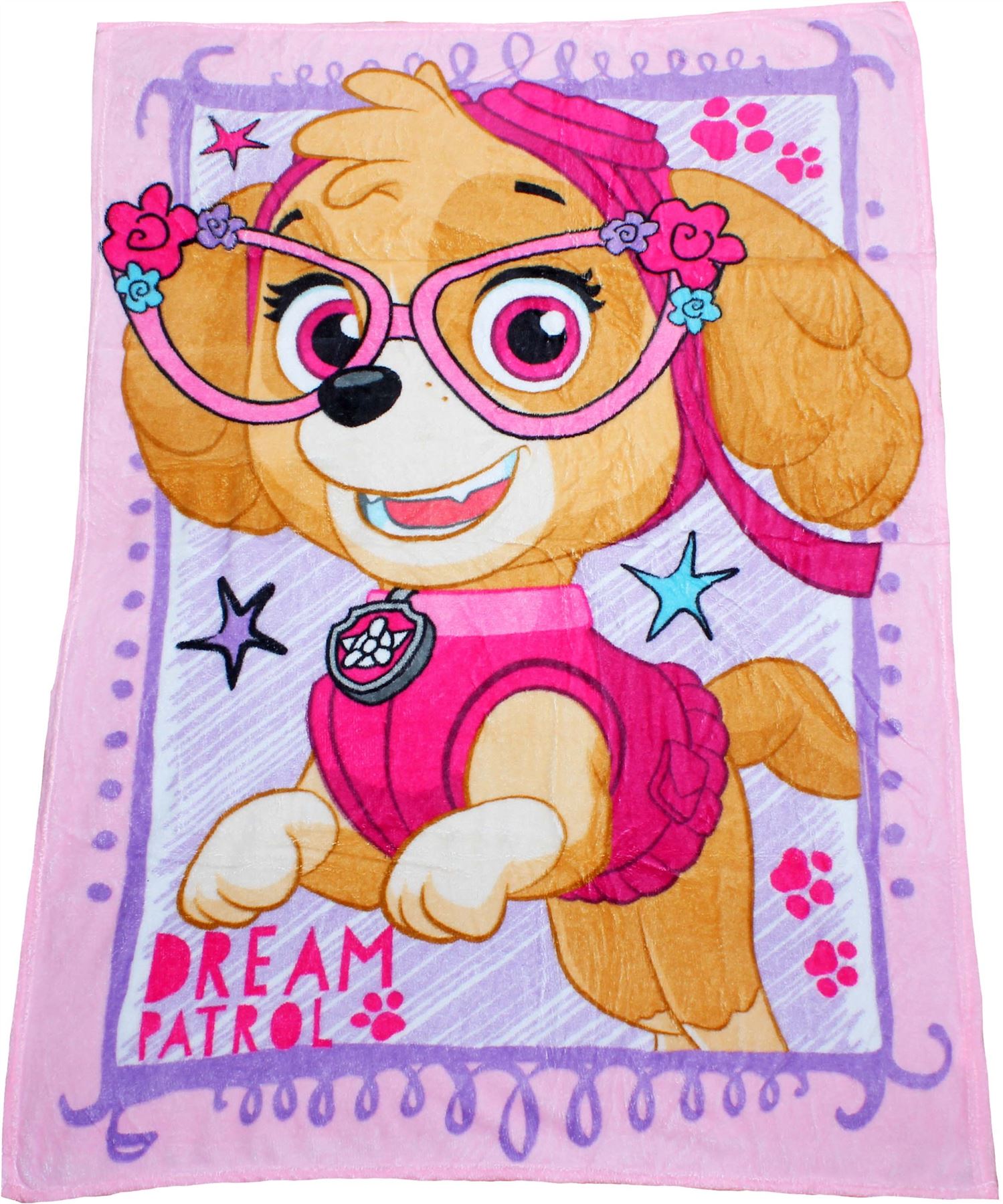 Paw Patrol Girls Skye Coral Soft Fleece Blanket eBay