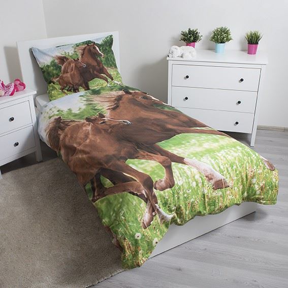 Horse and Foal Duvet Cover Set 100% Cotton Horse and Foal Duvet Cover Set 100% Cotton