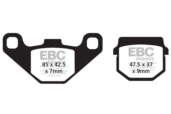 Heng Tong Caliper 98/>00 EBC FRONT ORGANIC BRAKE PADS FIT PEUGEOT Trekker 2T
