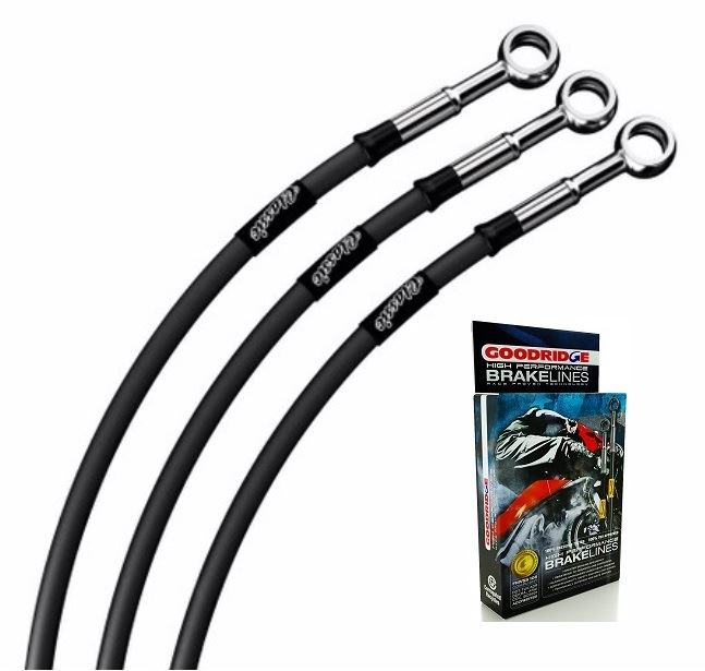 11-14 NON ABS GOODRIDGE BRAIDED RACE FRONT BRAKE HOSES fit KAWASAKI ZX10R