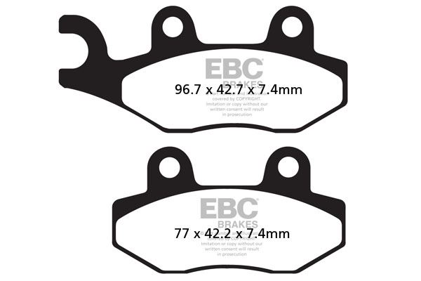 FIT BAROSSA XS 125 T-13 07/>10 EBC FRONT CARBON BRAKE PADS