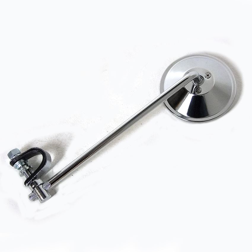 Universal Clampon Mirror 9.3/4'' Stem Chrome Suits 7/8'' Handlebars eBay