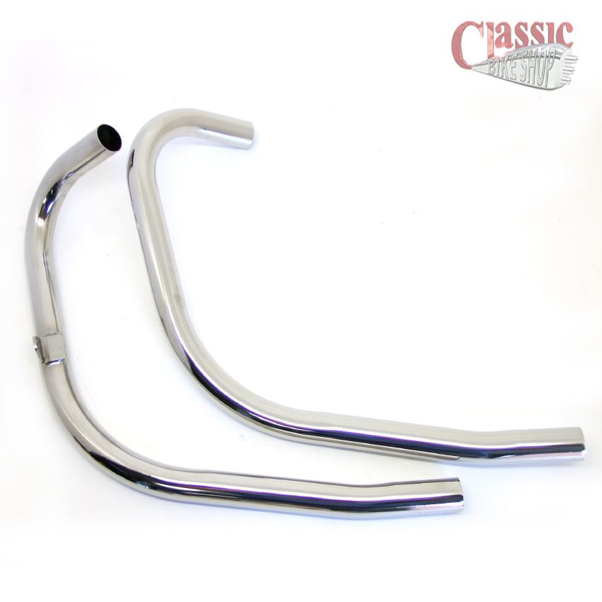 Exhaust Pipes, Triumph T140, TR7, Nonbalanced, Push in, 713755, 71