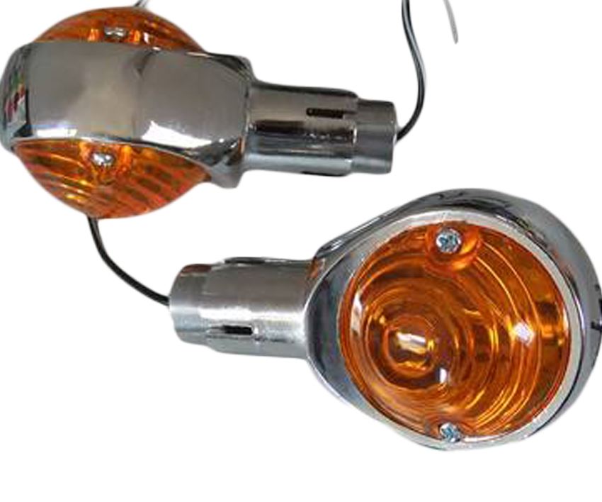 Pair 1" Handlebar Bar End Indicators For Classic Motorcycles eBay