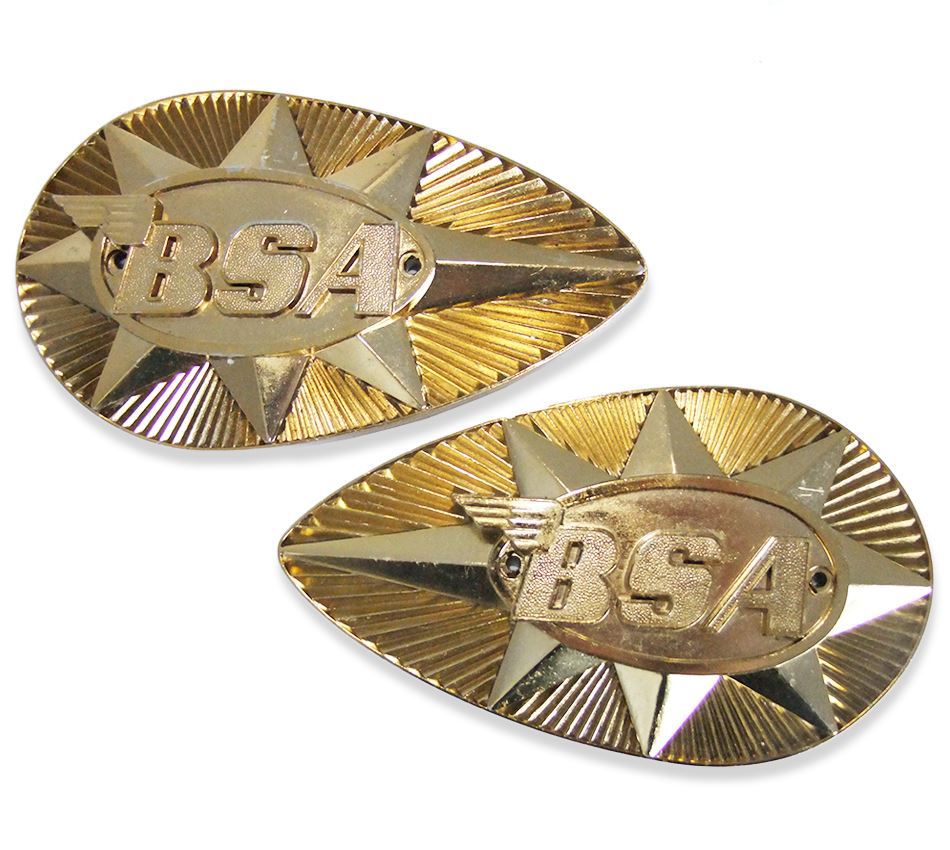 A50 BSA Petrol Tank Badges B25 A65 1968-70 82-9695 82-9696 B44
