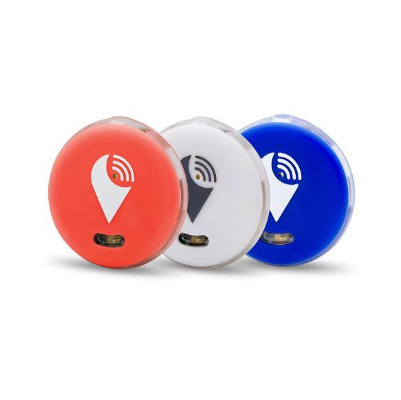 Trackr Pixel Bluetooth Tracker for Bags Luggage Pets Keys Bikes Black White