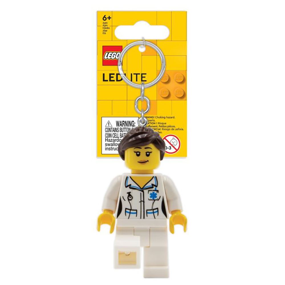 LEGO Nurse Minifigure Iconic Key Light (Keyring Keychain