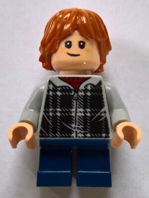 LEGO Harry Potter Ron Weasley Plaid Hoodie Minifigure from 75950