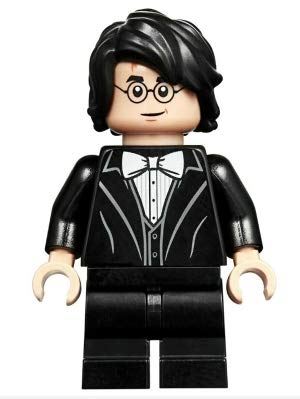 Hary Potter LEGO Minifigure Harry Potter Black Suit White Bow Tie Minifig 75948