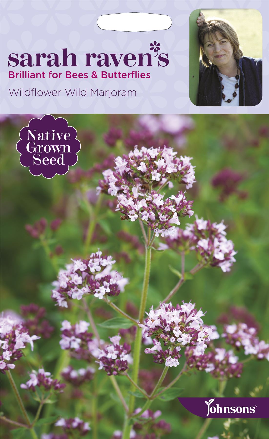 Johnsons Sarah Raven's Flowers Wildflower Wild Marjoram 500 Seeds