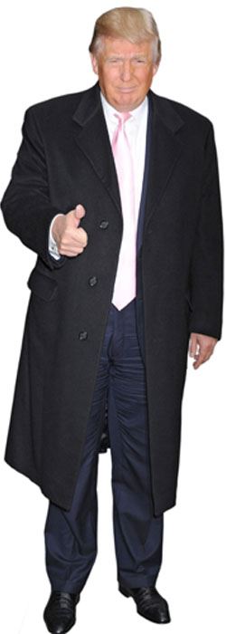 Donald Trump Cardboard Cutout (lifesize OR mini size). Standee. Stand