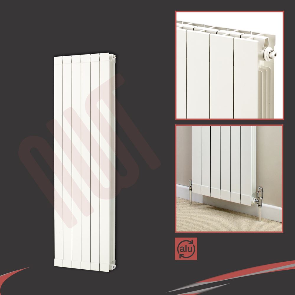 Designer White Verical Horizontal Aluminium Column Radiators TROJAN High Output - Picture 24 of 29