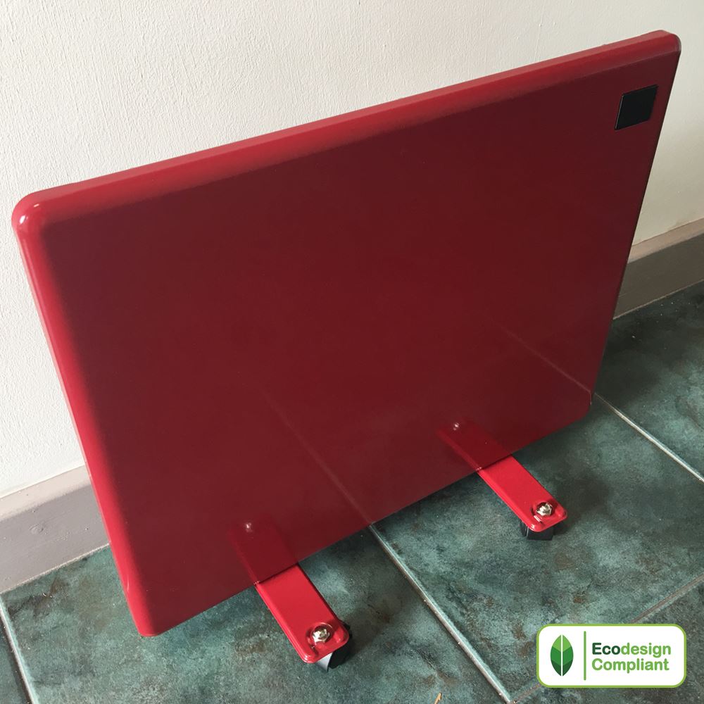 Live R Gloss Red Electric Panel Heater 1000W Electric Panel Heater Red Nova