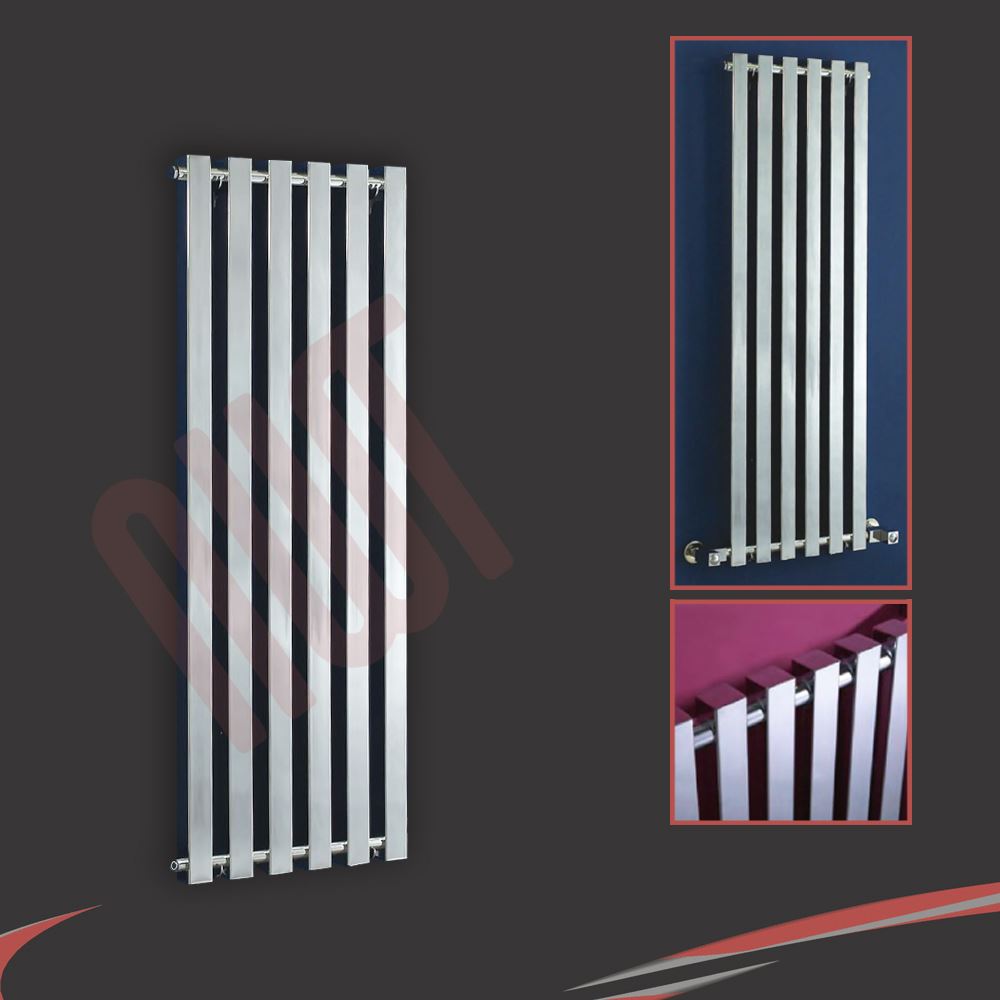 MIXED Designer Chrome Vertical & Horizontal Radiators + Chrome Towel