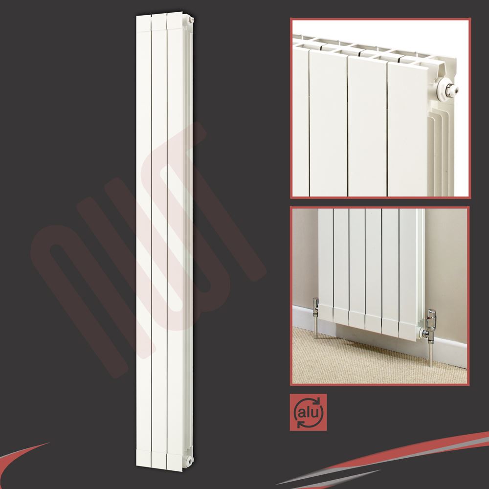 Designer White Verical Horizontal Aluminium Column Radiators TROJAN High Output - Picture 19 of 29