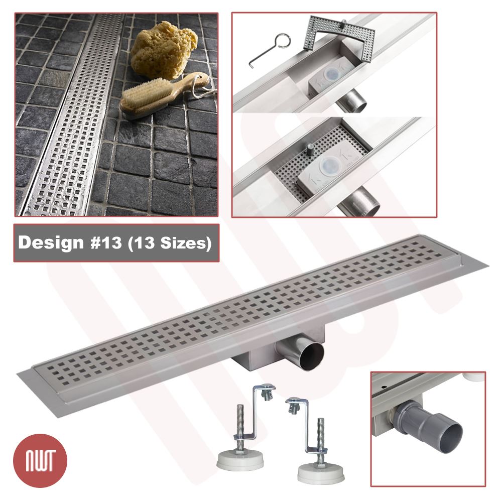Stainless Steel Linear Shower Drains 1500mm(w) Wetroom Bathroom Channel Gullies - Picture 14 of 14