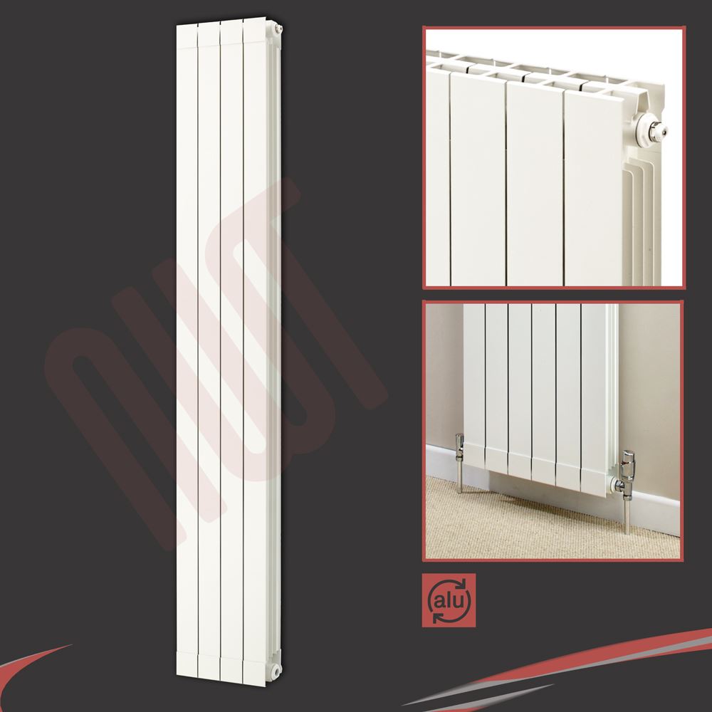 Designer White Verical Horizontal Aluminium Column Radiators TROJAN High Output - Picture 21 of 29