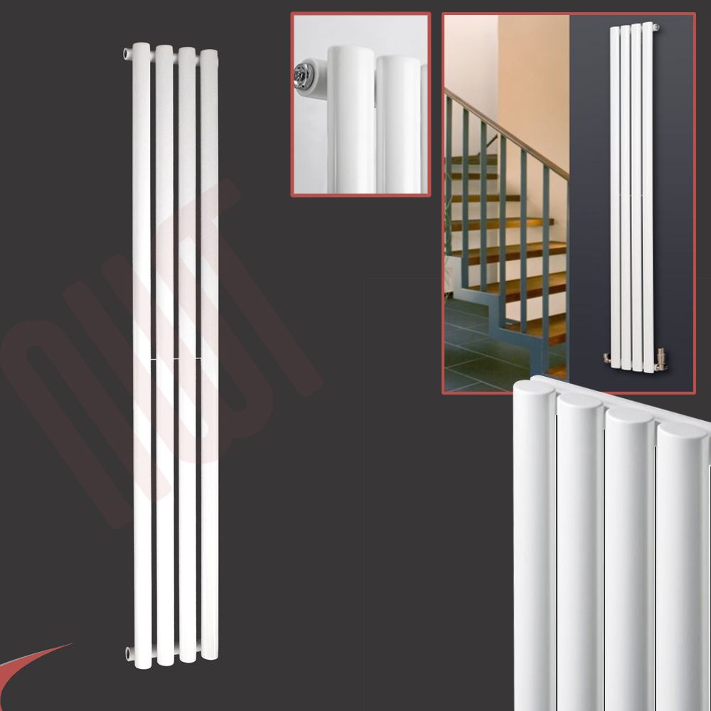 Designer Oval Column Radiators BRECON Chrome / Anthracite / Black / White - Picture 19 of 29