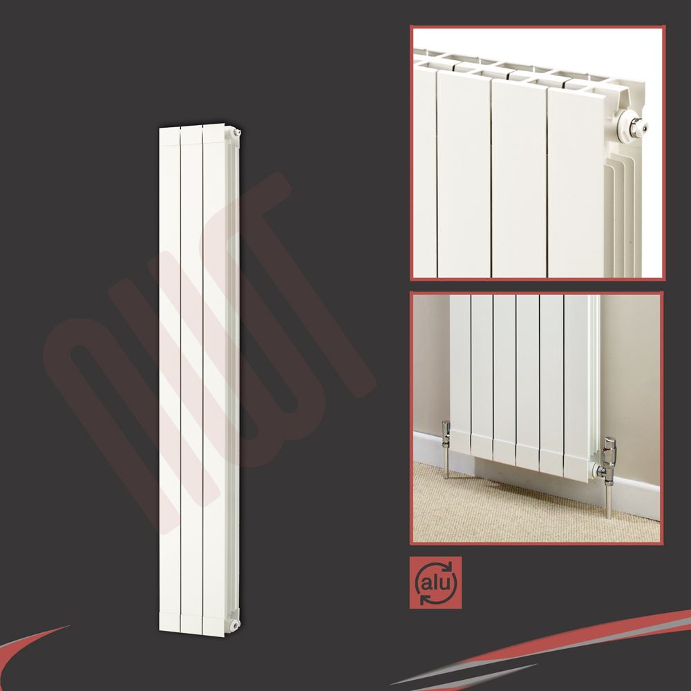 Designer White Verical Horizontal Aluminium Column Radiators TROJAN High Output - Picture 18 of 29