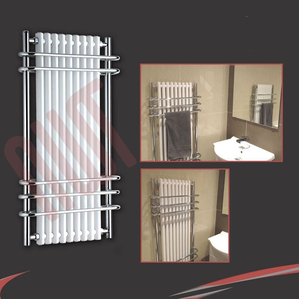 HIGH BTUs! Traditional Designer Chrome Heated Towel Rails, Bathroom