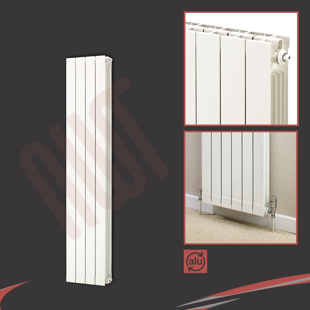 Designer White Verical Horizontal Aluminium Column Radiators TROJAN High Output - Picture 20 of 29