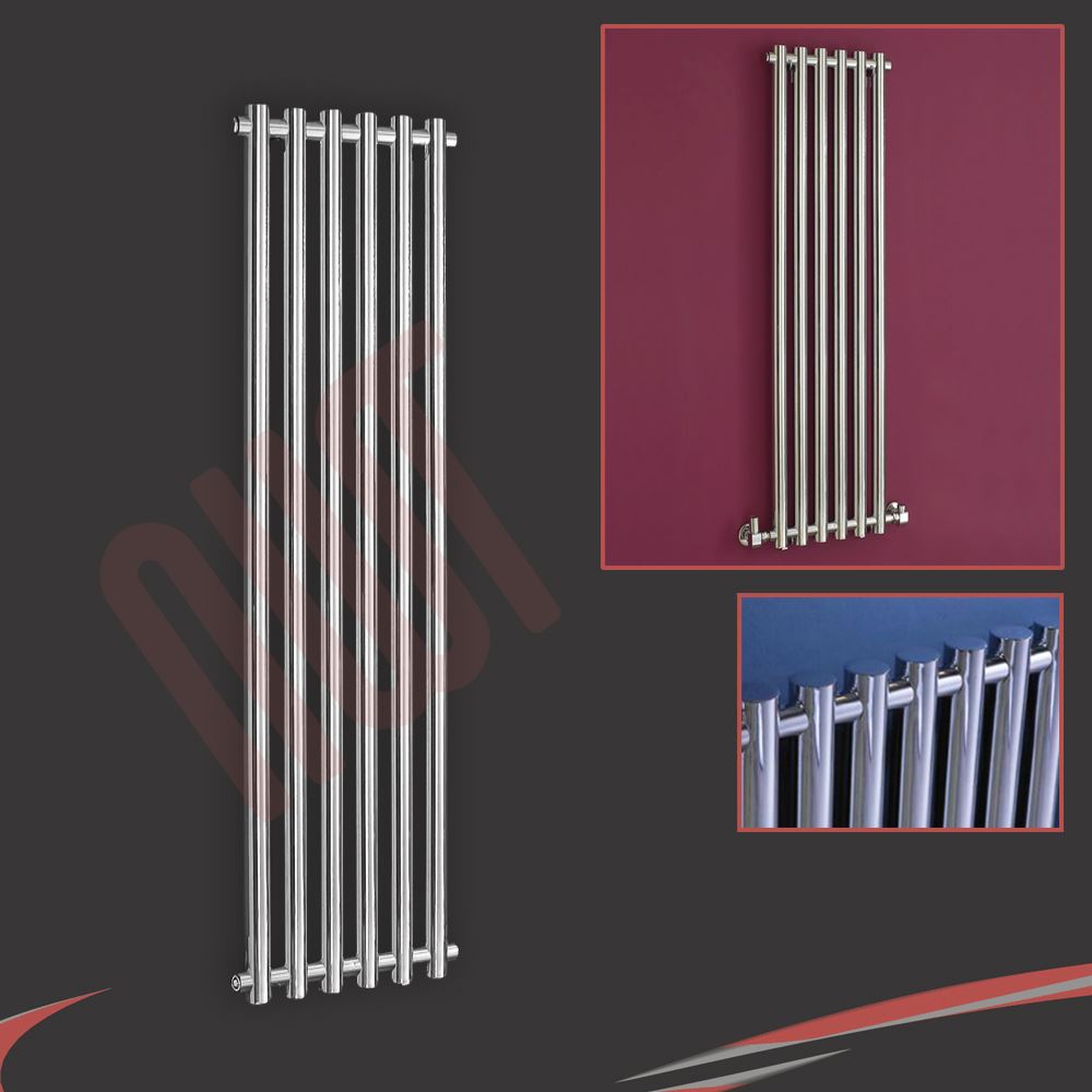 Vertical Chrome Designer Radiators Oval Tube & Flat Panels for Central Heating eBay