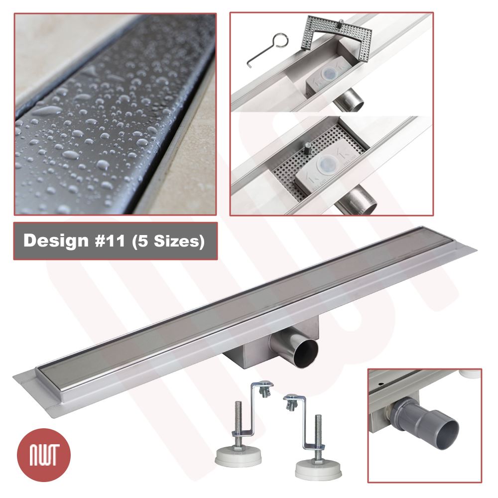 Wetroom Drains Stainless Steel Bathroom Shower Gully Trap Waste (600mm - 1500mm) - Picture 53 of 58