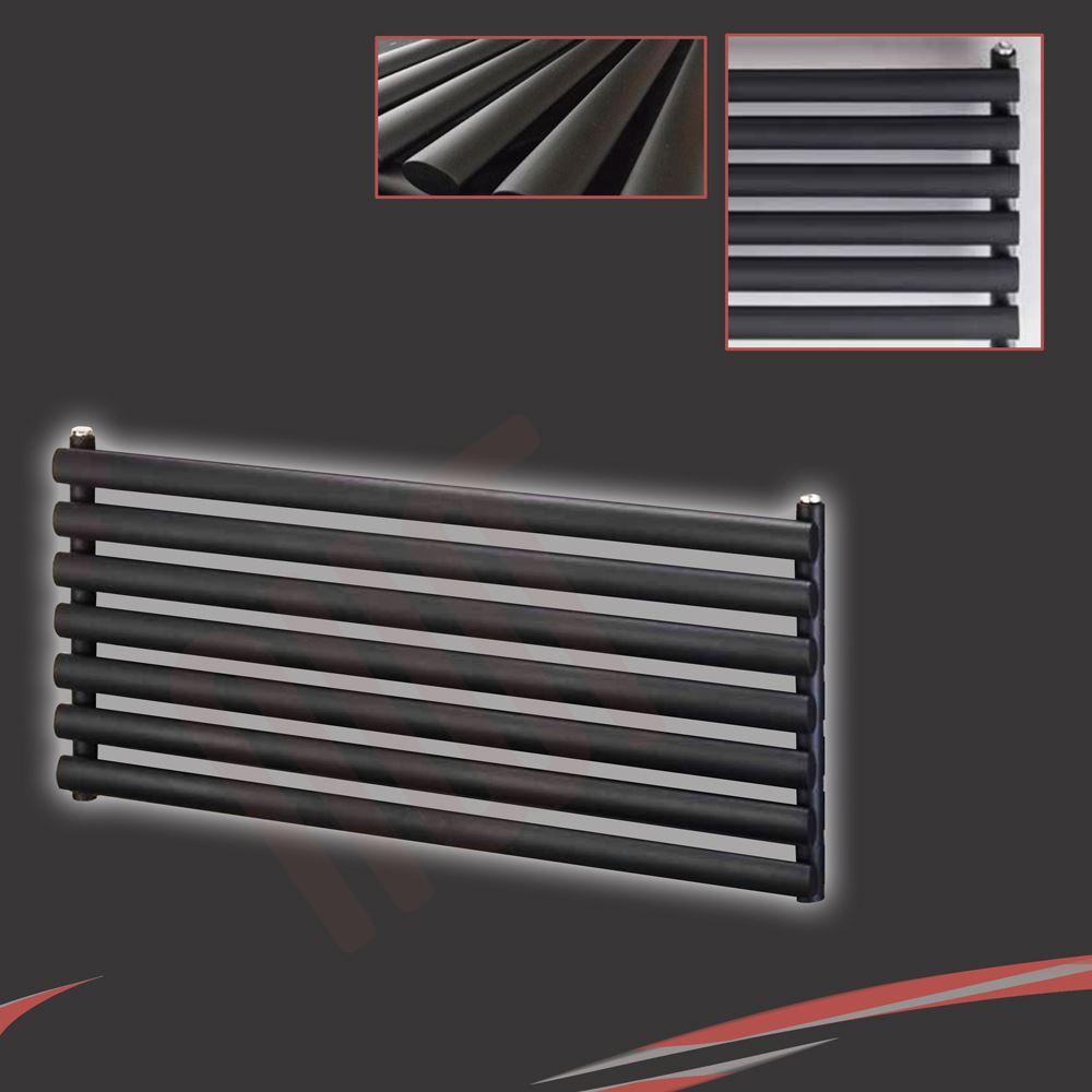 W x 500 mm /" /"Brecon tubo ovale singolo nero radiatore orizzontale 2203btu H 1000 mm