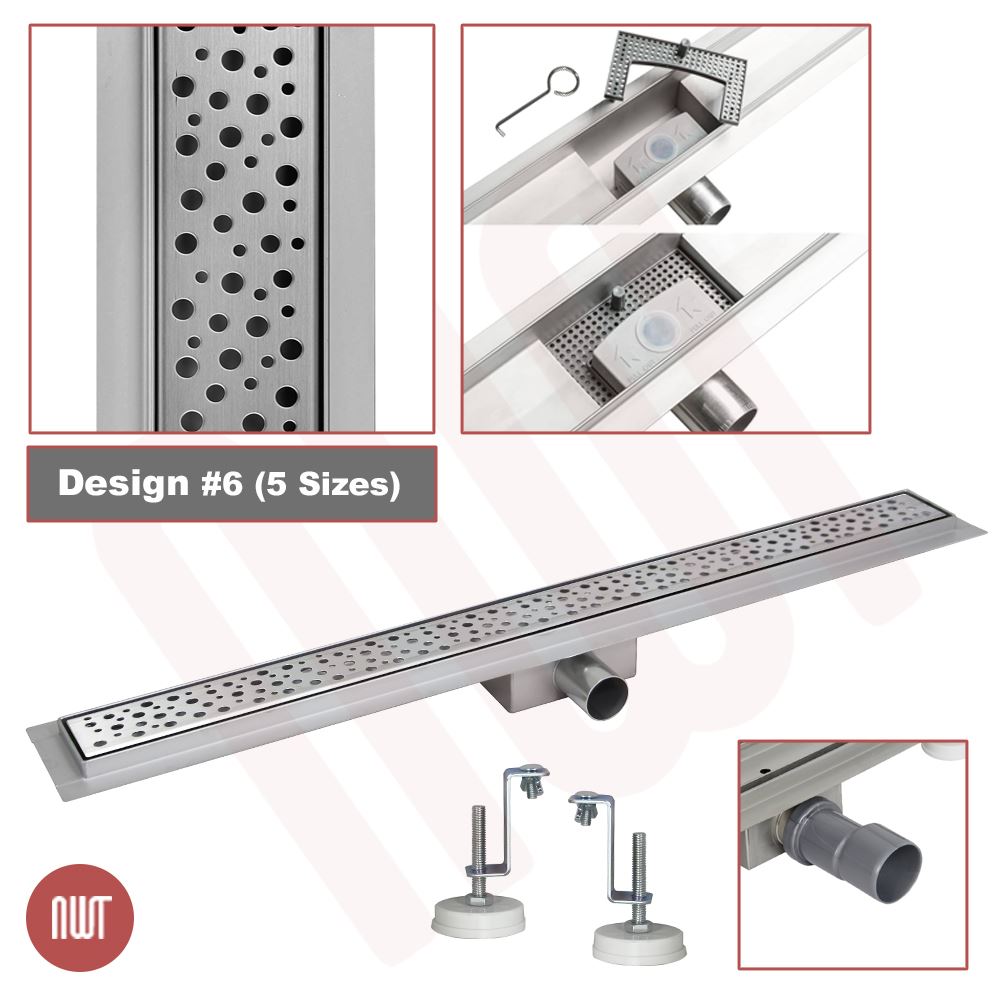 Wetroom Drains Stainless Steel Bathroom Shower Gully Trap Waste (600mm - 1500mm) - Picture 34 of 58