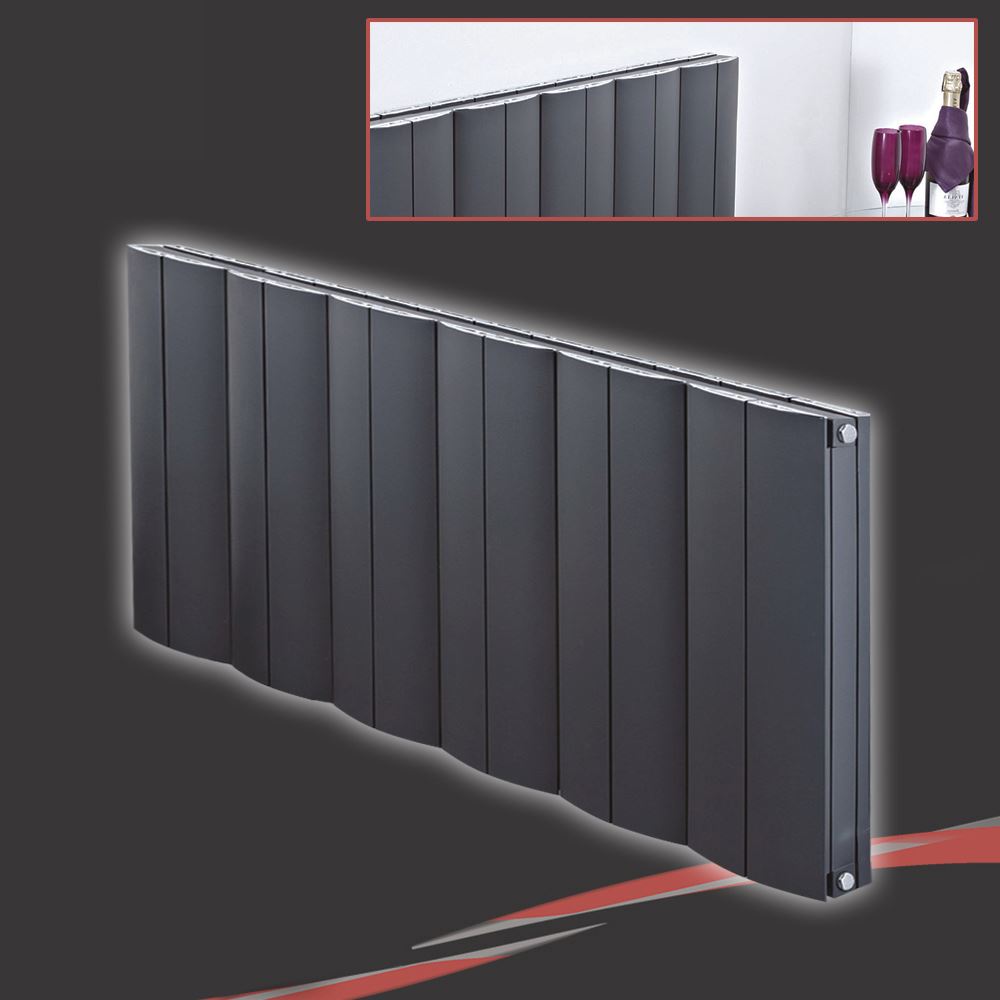 "Wave" Designer Aluminium Vertical & Horizontal Radiators 3 Colours