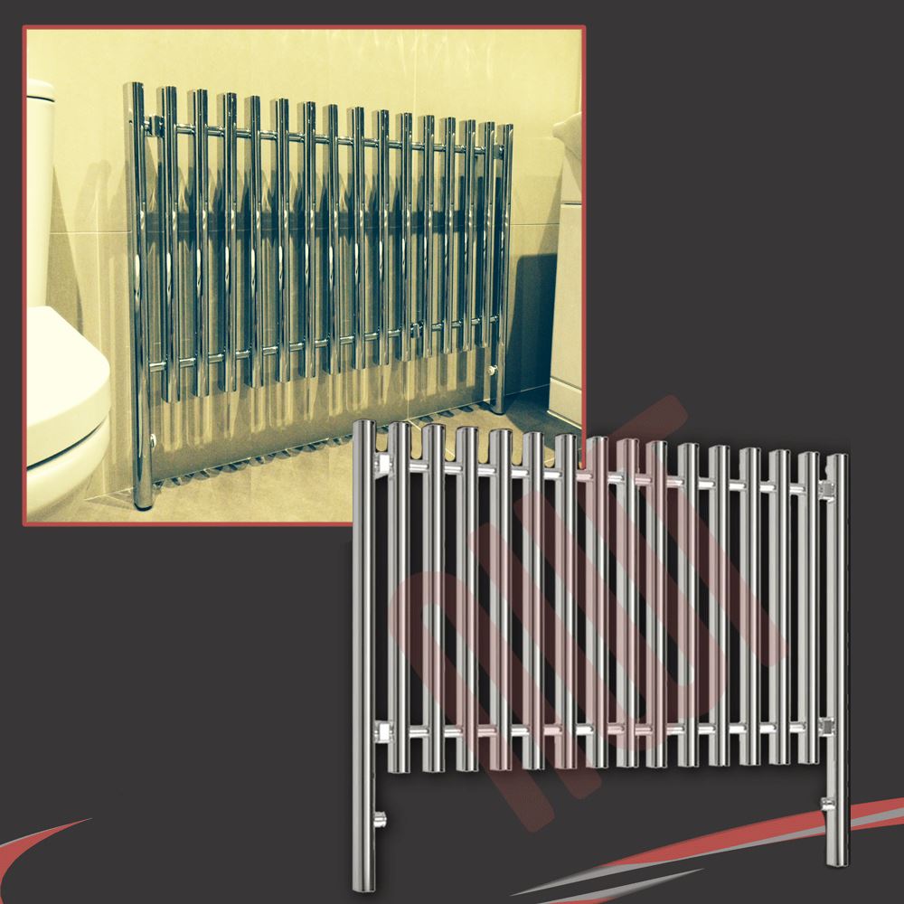 Traditional Bathroom Towel Rails Radiators Chrome & White, Wall & Floor