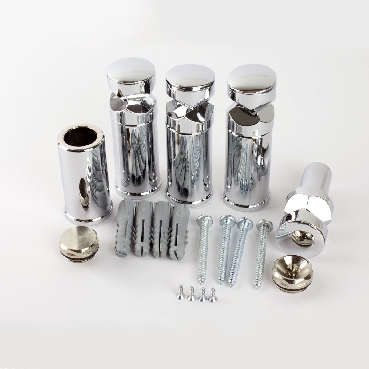 Universal Chrome Brackets for Heated Towel Rails (Fit Straight & Curved