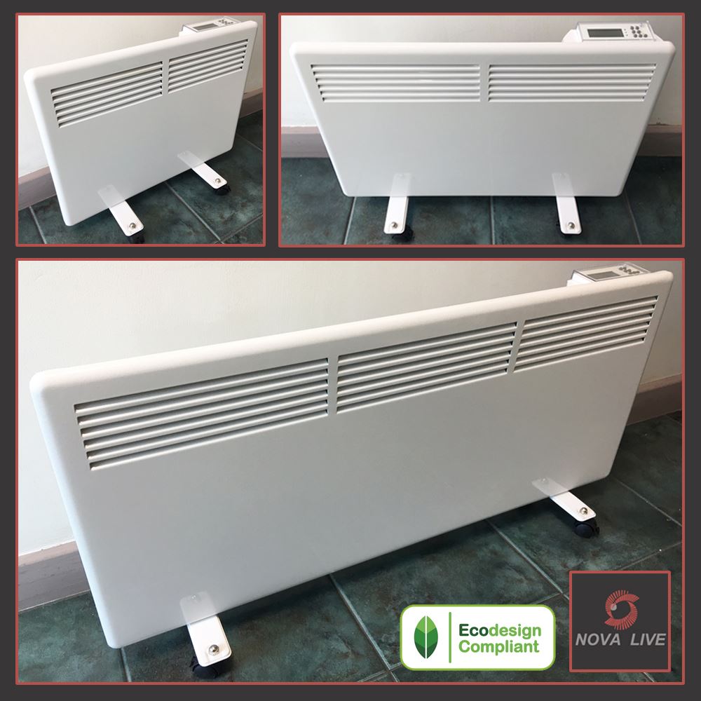 Slimline NOVA LIVE S Floor Standing blanc électrique Eco Panneau chauffage radiateurs