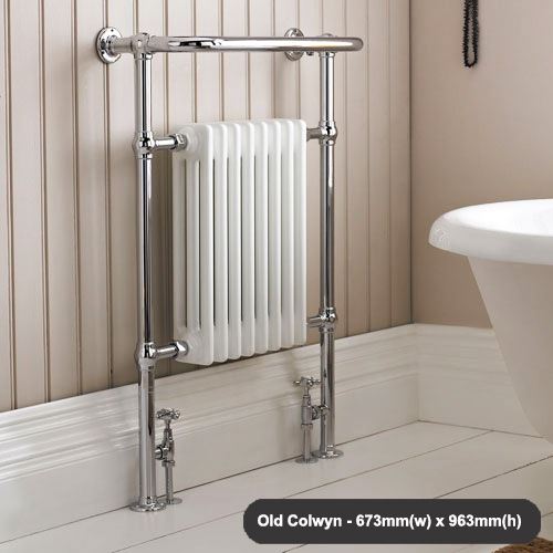 HIGH BTUs! Traditional Designer Chrome Heated Towel Rails, Bathroom