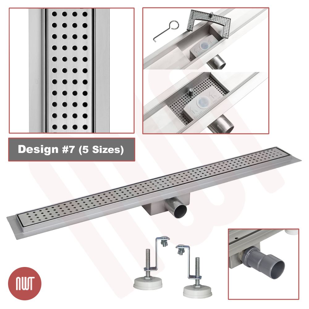 Wetroom Drains Stainless Steel Bathroom Shower Gully Trap Waste (600mm - 1500mm) - Picture 36 of 58