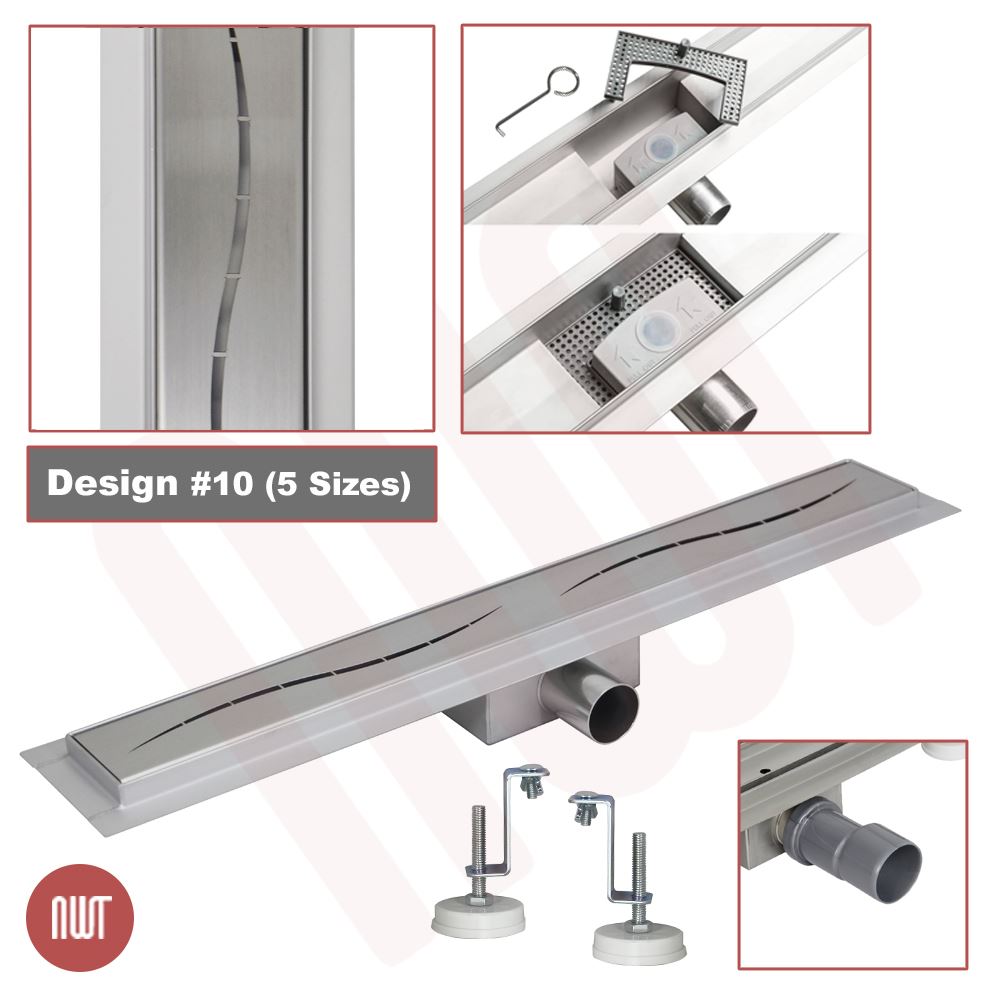 Wetroom Drains Stainless Steel Bathroom Shower Gully Trap Waste (600mm - 1500mm) - Picture 47 of 58