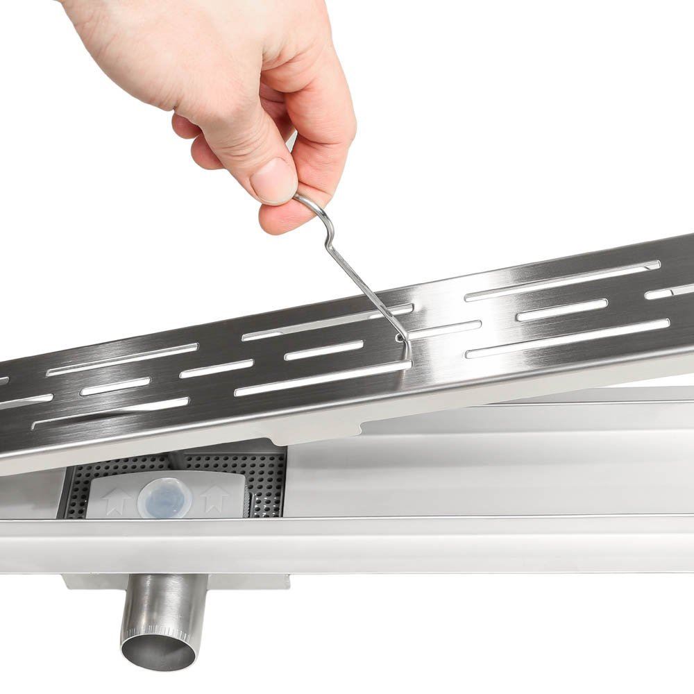 600mm to 1500mm Stainless Steel Wetroom Shower Drain Channel Trap Gully