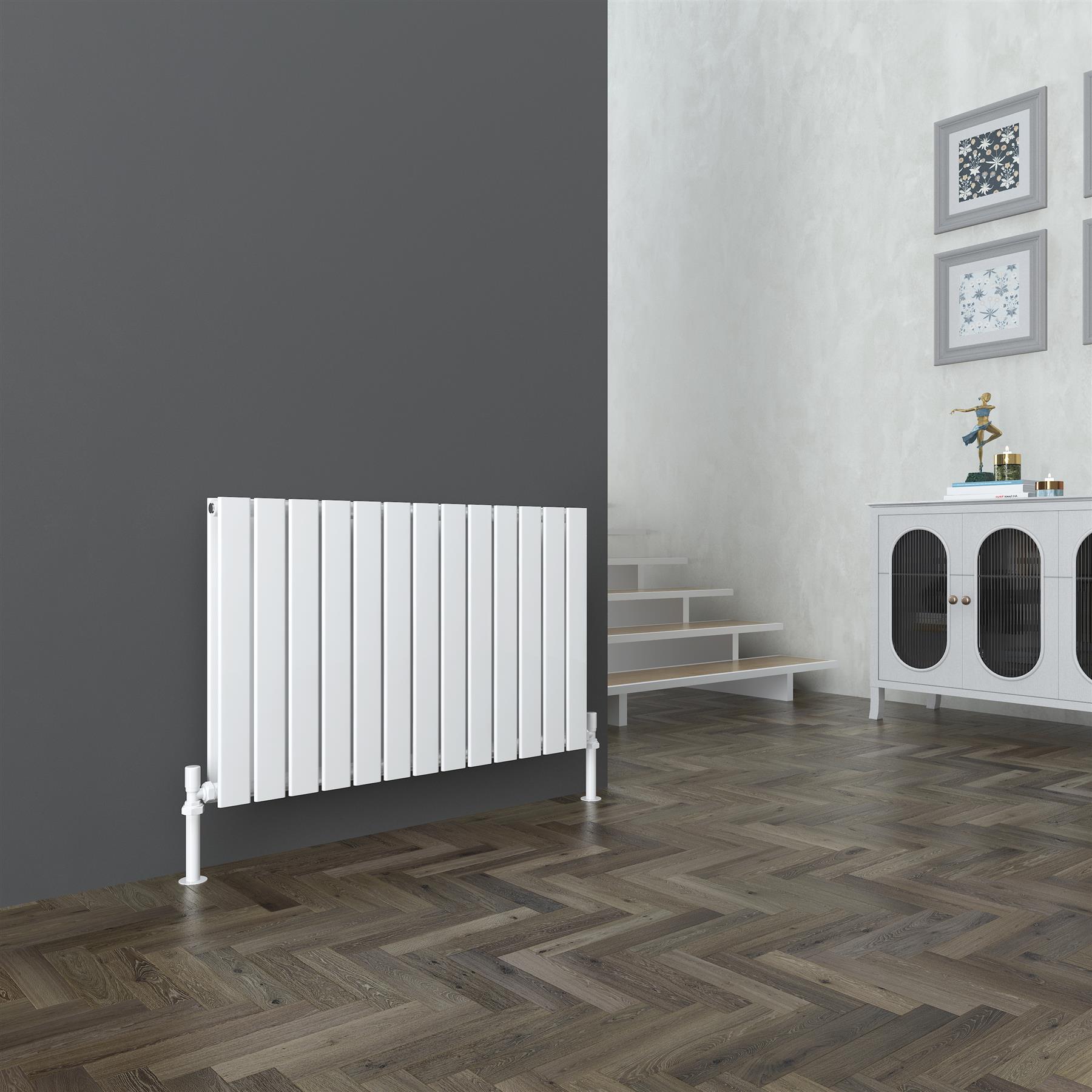 Double Flat Panel Designer Radiators LUNA White Anthracite Vertical Horizontal - Picture 6 of 13