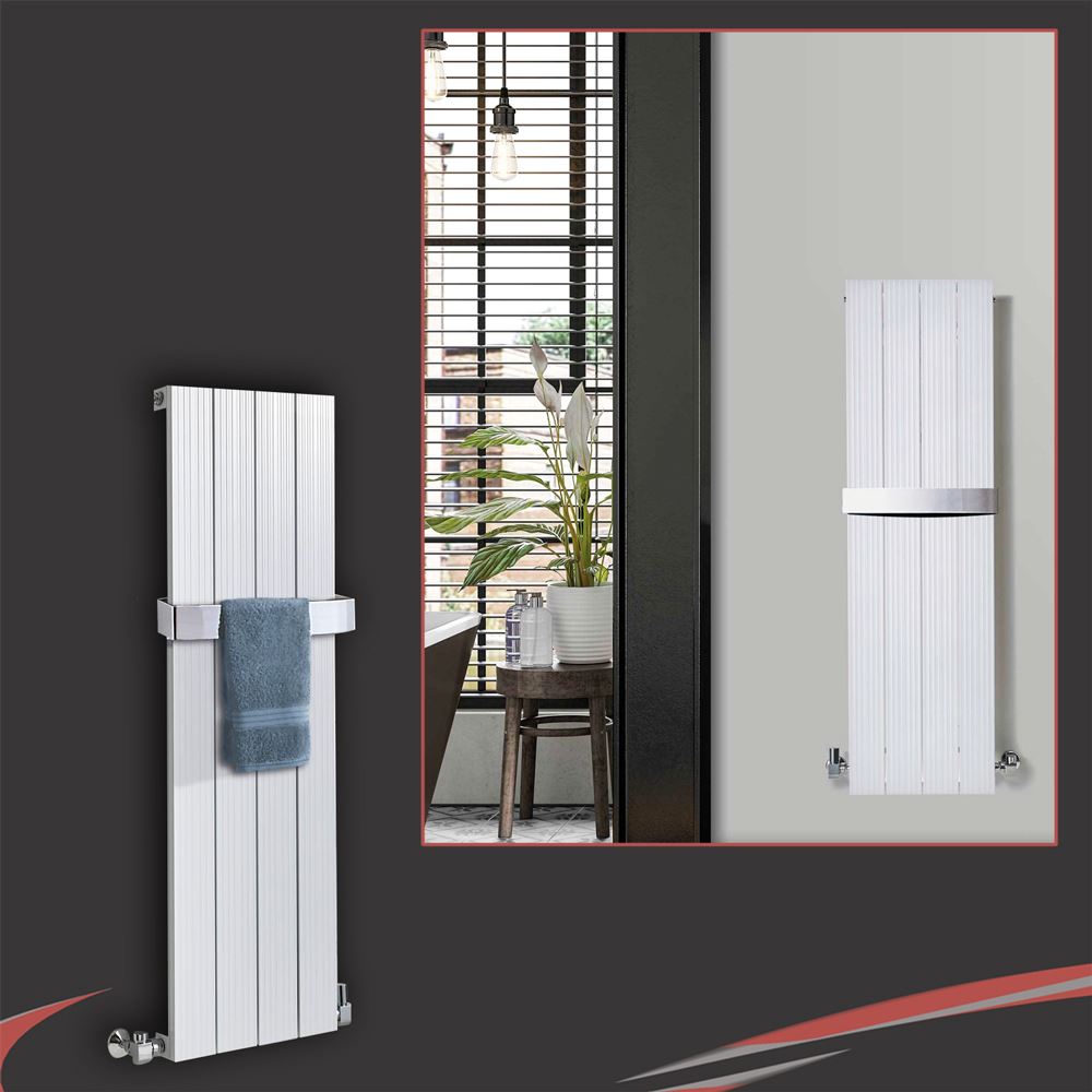 "Newborough" Vertical High BTU Aluminium Designer Radiators (White