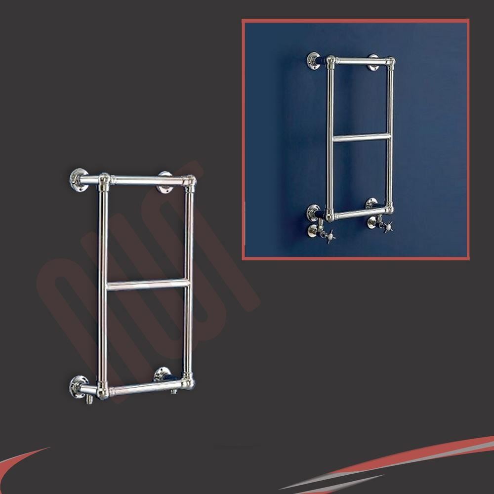 Traditional Bathroom Towel Rails Radiators Chrome & White, Wall & Floor Mounted eBay