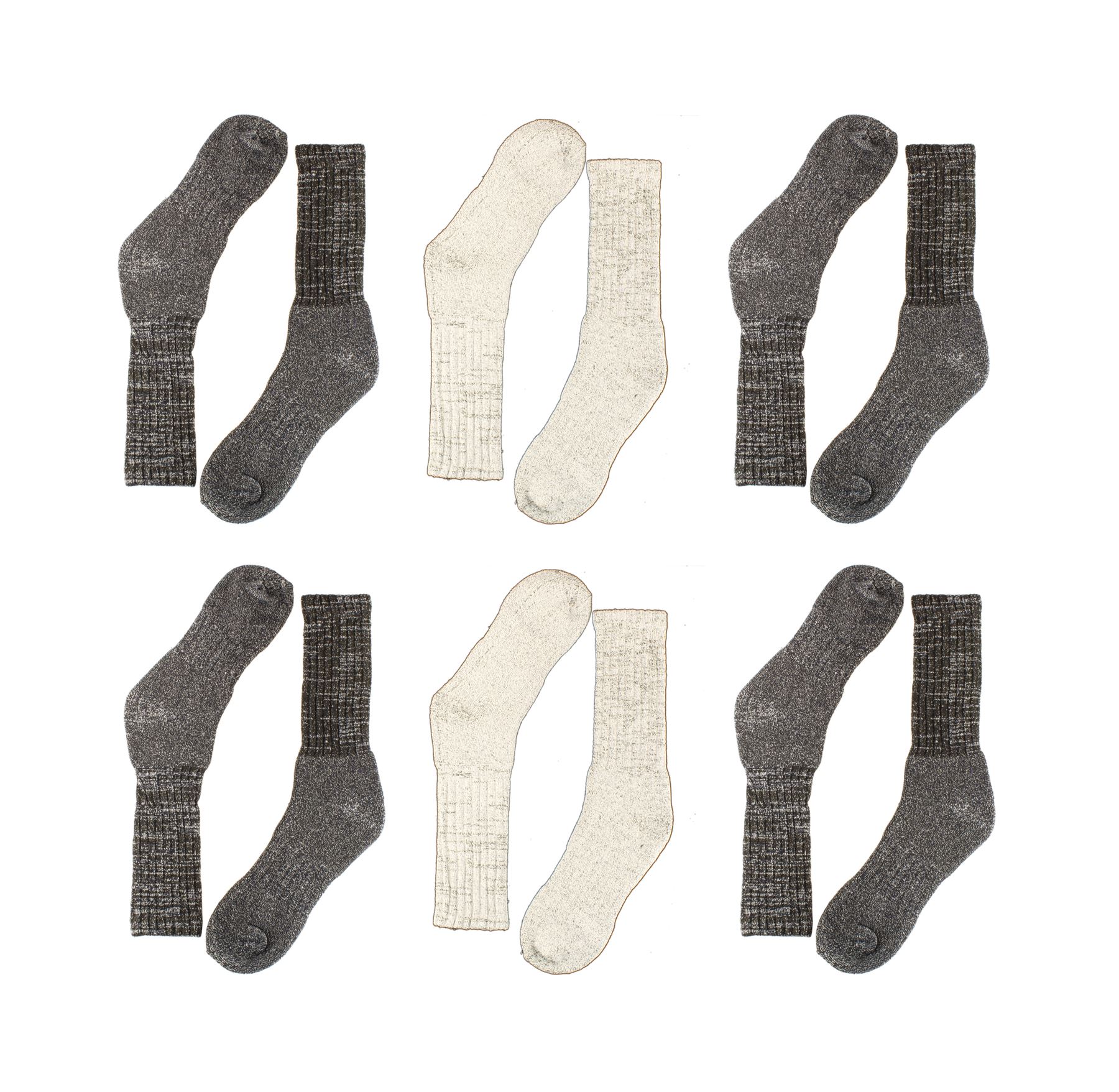 Calcetines de lana Merino para hombre, calcetines térmicos transpirables senderismo trekking, paquete de 6 - Imagen 9 de 16