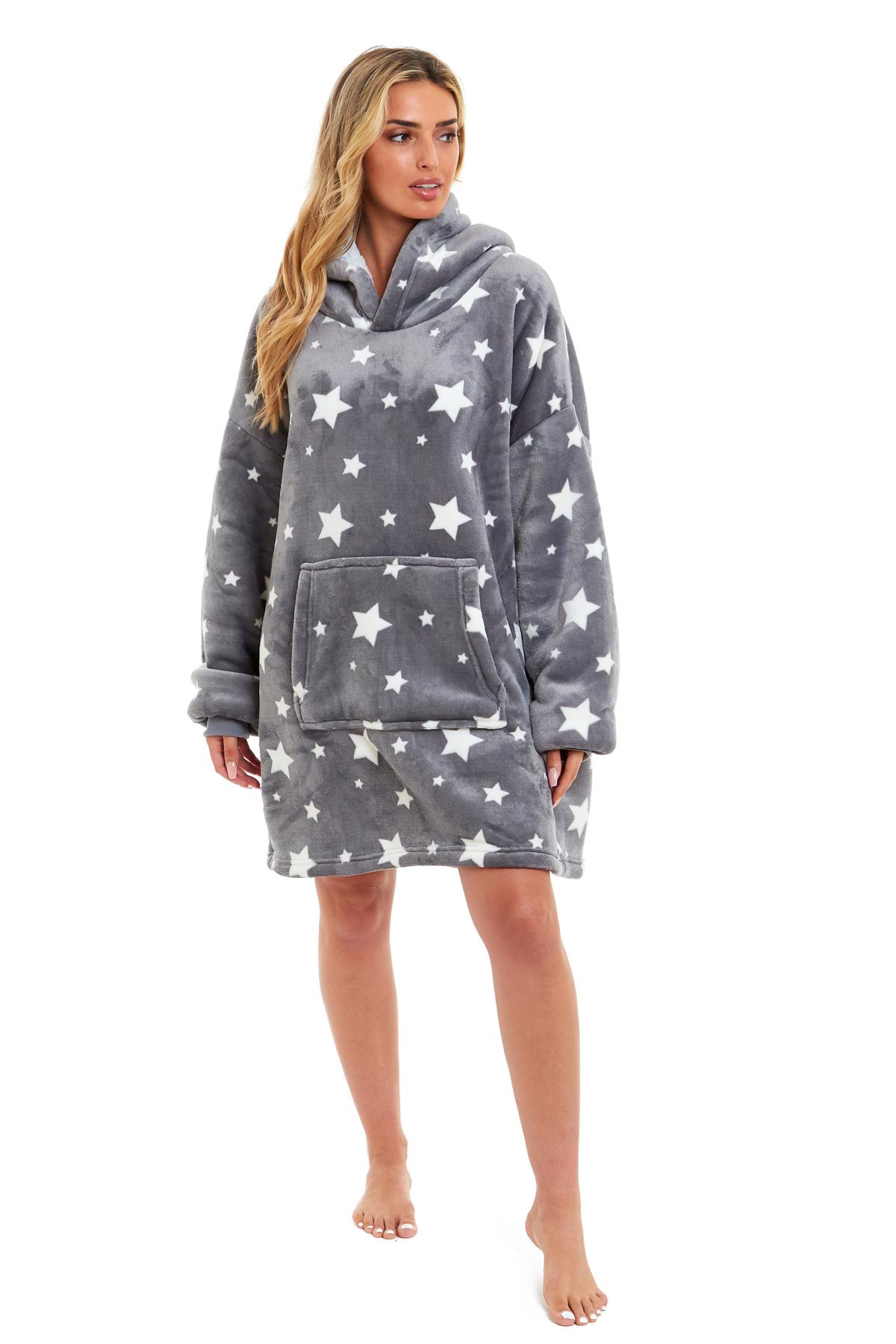 Fleece Hoodie Blanket Oversized Ultra Plush Sherpa Giant Big Hooded Sweatshirt - Picture 11 of 31