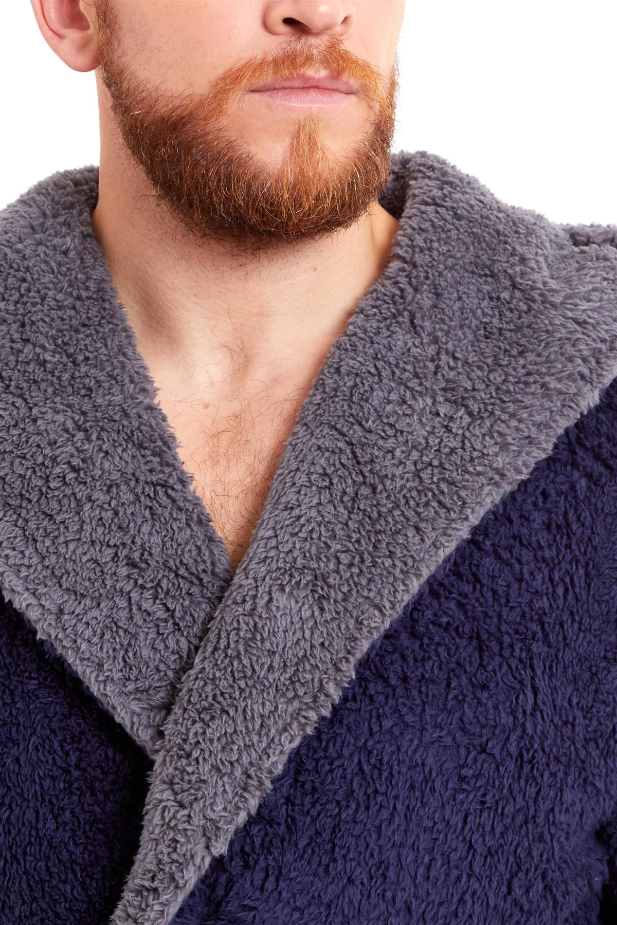 Vestido de vestir para hombre vestidos de lana con capucha bata de baño negro gris bata de baño - Imagen 36 de 37