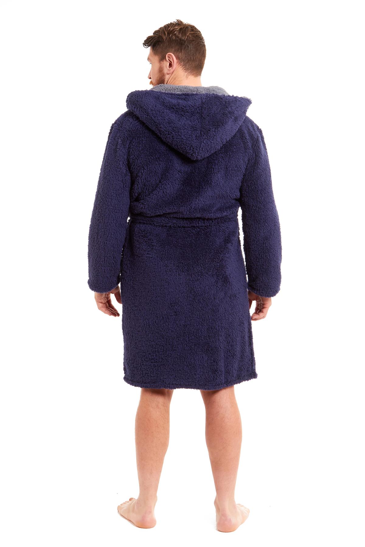 Vestido de vestir para hombre vestidos de lana con capucha bata de baño negro gris bata de baño - Imagen 33 de 37