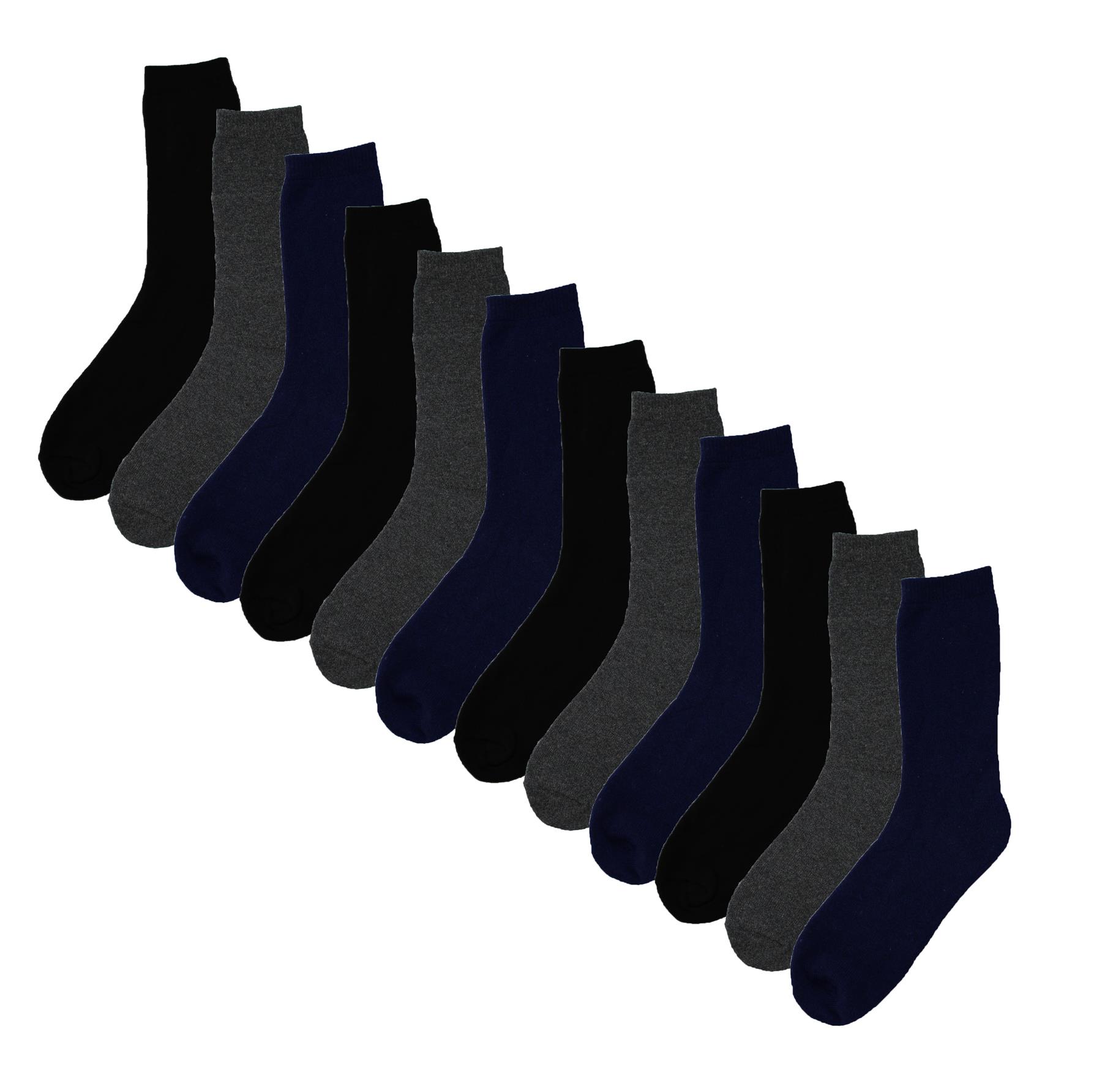 12 Pairs Of Mens Boot Thermal Hike Socks Anti Blister Padded Sole Work