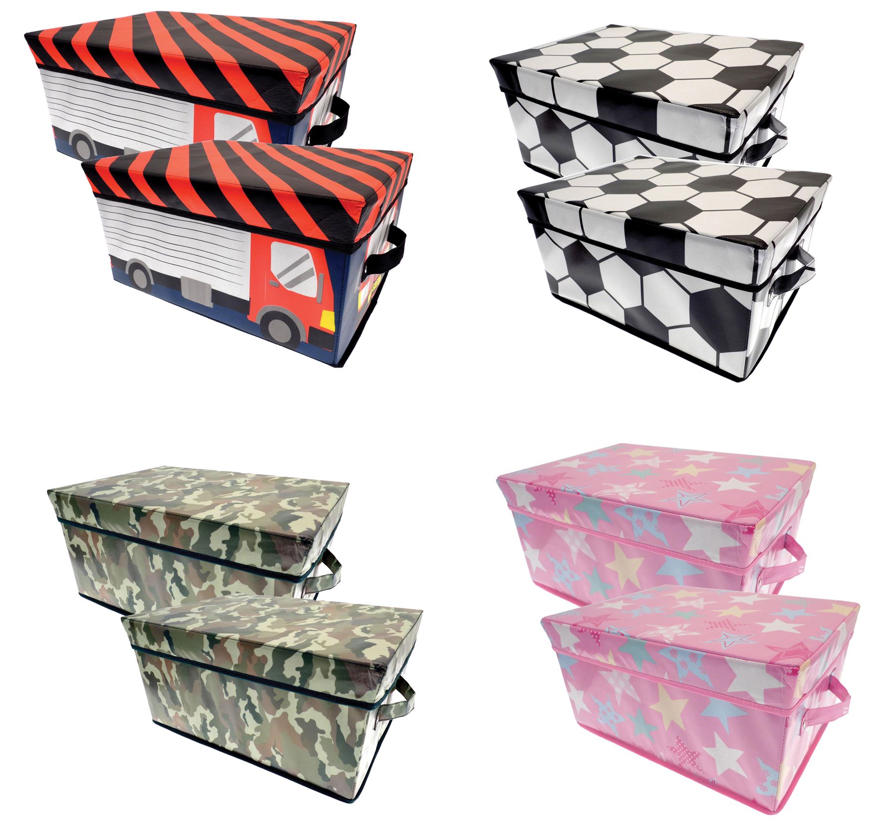 2 Stück Jumbo Stoffvorratsbütte Kiste Ordentliches Zimmer mit Deckel