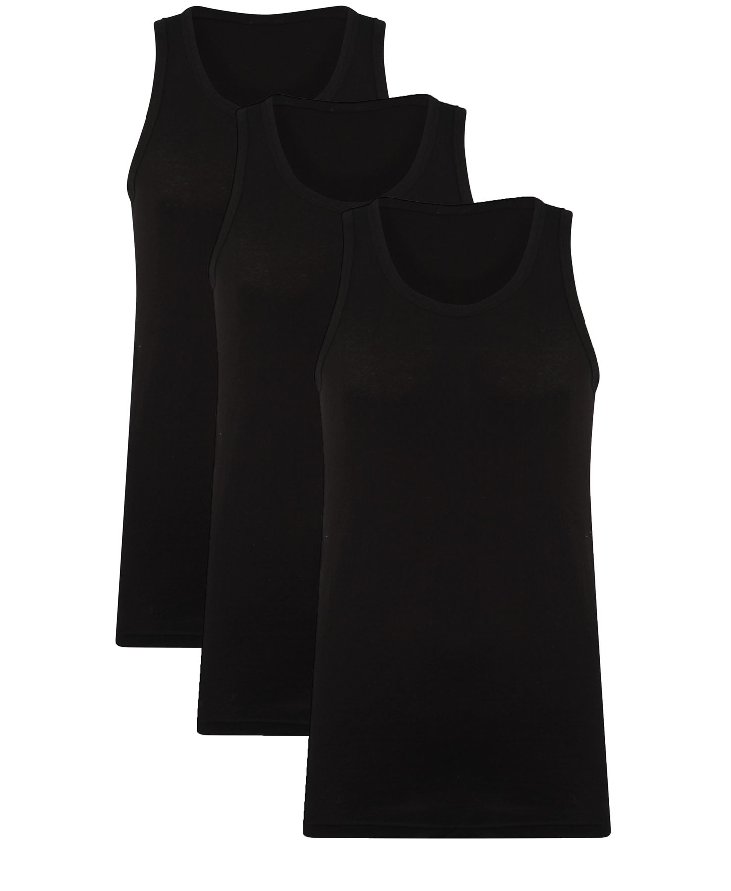 Men's Vests 100% Cotton Muscle Gym Summer Top Vest S M L XL XXL, Pack Of 3 - Picture 2 of 4