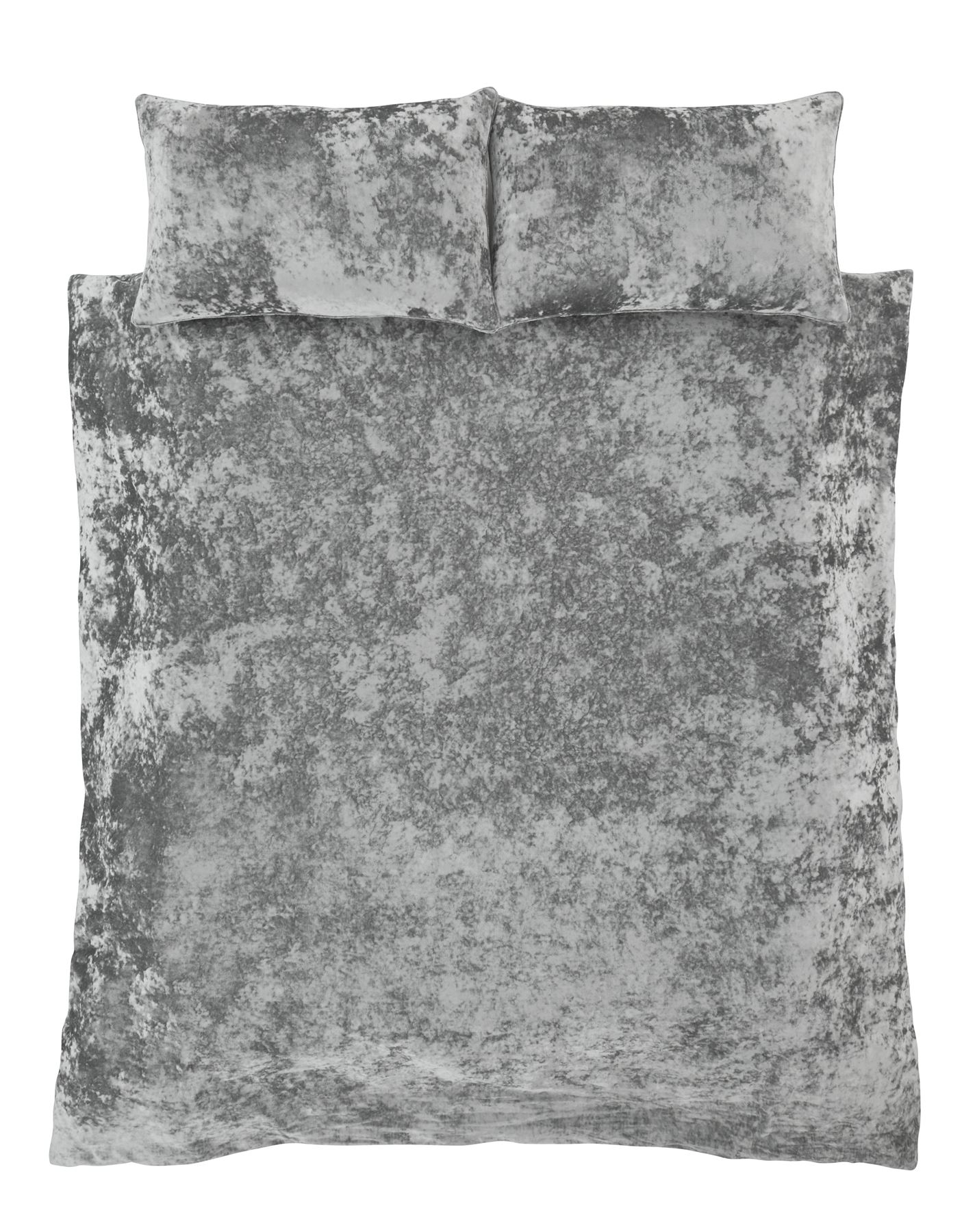 Crushed Velvet Duvet Quilt Cover Set, Bed Linen Double King Size