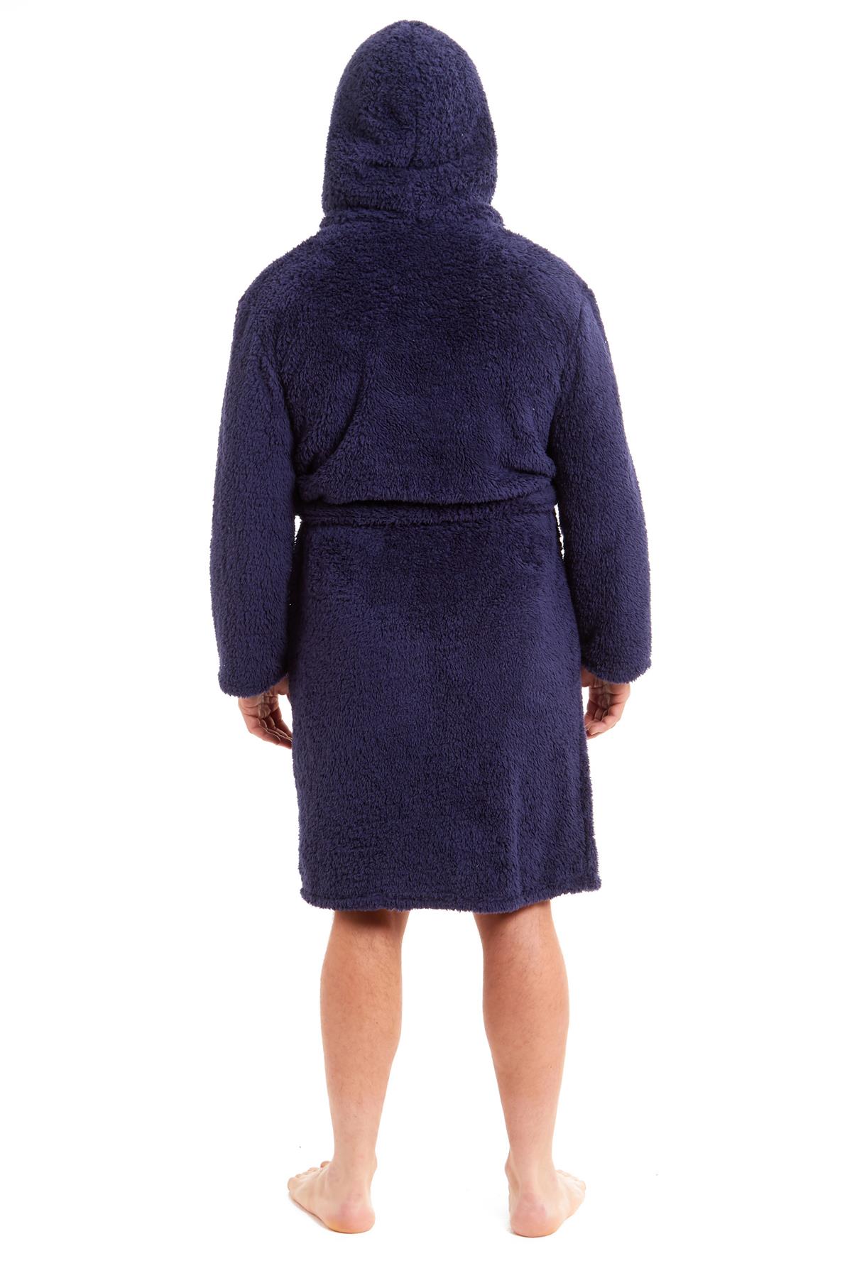 Vestido de vestir para hombre vestidos de lana con capucha bata de baño negro gris bata de baño - Imagen 35 de 37
